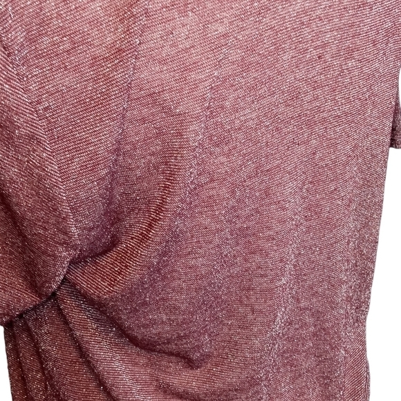Cupcakes and Cashmere metallic plum v-neck top size small - Picture 5 of 8